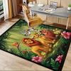 Office Rug Lion King, Jungle theme 3D Printed Anti-Slip Rug-Machine Washable for Living Room
