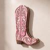 Rustic Wooden Boot Vase with Hanging Hook Vintage-Inspired Cowboy