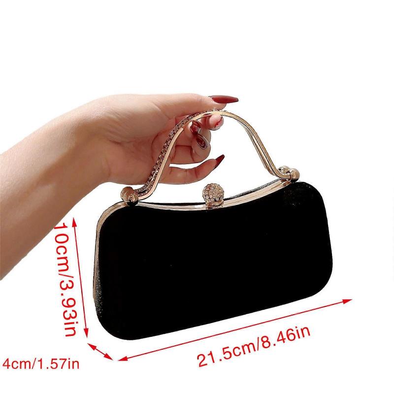 Women Velet Evening Clutch Bags Formal Party Clutches Wedding Purses Cocktail Prom Clutches Ladies Handbag Purse Black