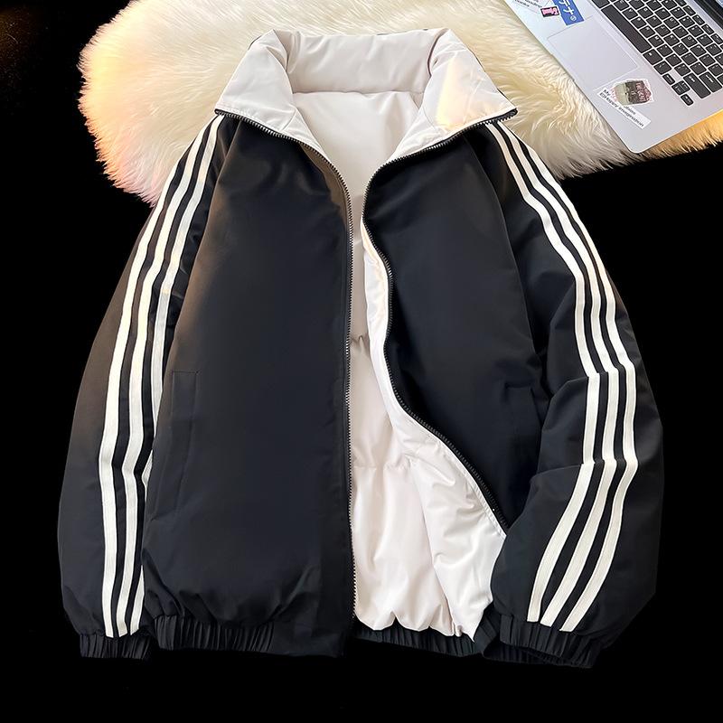 

2025 winter new couple cotton-padded clothes two wear cotton-padded clothes thickened men s and women s coats cotton-padded jackets S чорний