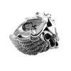 Adjustable Sterling Iris Flower Ring Men Women Punk Hipster Geometric Statement Jewelry