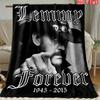 Lemmy Forever 1945-2015 Rockstar Porträt Schwarz Weiß Vintage Druck Weiche Flanell Decke Leicht Warm Sofa Couch Bett Wohnkultur Überwurf