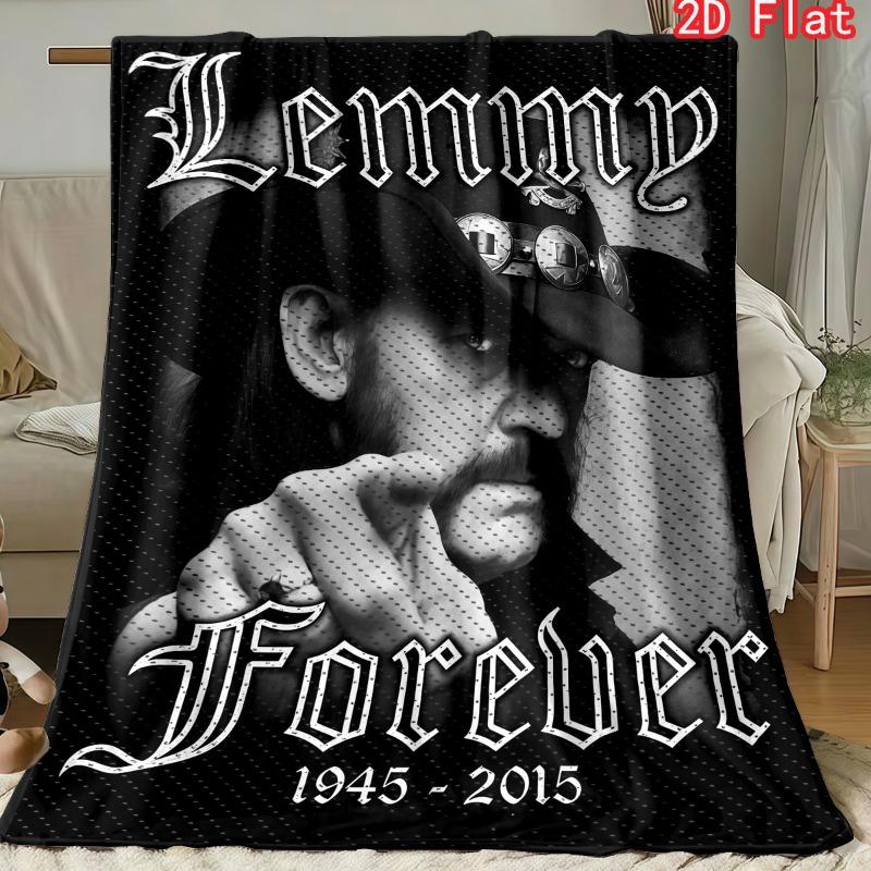 Lemmy Forever 1945-2015 Rockstar Porträt Schwarz Weiß Vintage Druck Weiche Flanell Decke Leicht Warm Sofa Couch Bett Wohnkultur Überwurf