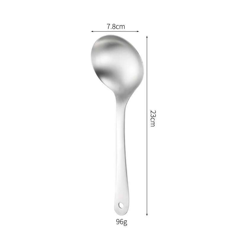 ZISIZ Sandblasted Stainless Steel Deep Soup Ladle Set