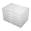 Acrylic Jewelry Box 5 Drawers Transparent Dustproof Detachable Earring Storage Box Organizer for Necklaces Lipstick