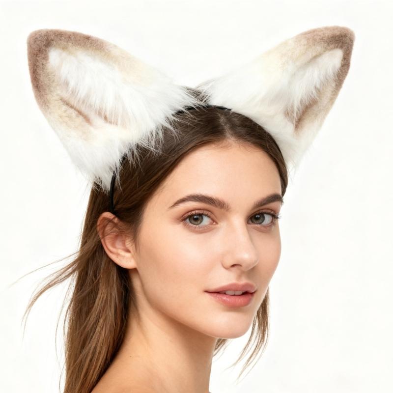 Sheep Ears Headbands Furry Sheep Ear Headband Halloween Party Prom Cosplay Costume Hair Accessories Headwear for Women