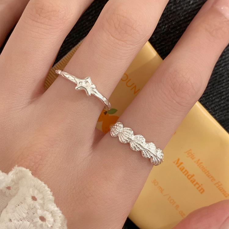 Korean Style Star Shell Ring: Versatile Open Design for Women, Perfect for Stacking and Trendy Look