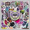 50-Piece Scary Cat Halloween Stickers: Hell Style Animal Graffiti for Laptops and Journals