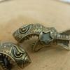 Brass Shark Rocket Warhead Bone DIY Keychain Car Keychain Bag Accessories Interesting Decorations