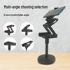 Telescopic Phone Stand with Strong Clamp for Live Broadcasts and Overhead Food Photography, Includes Fill Light