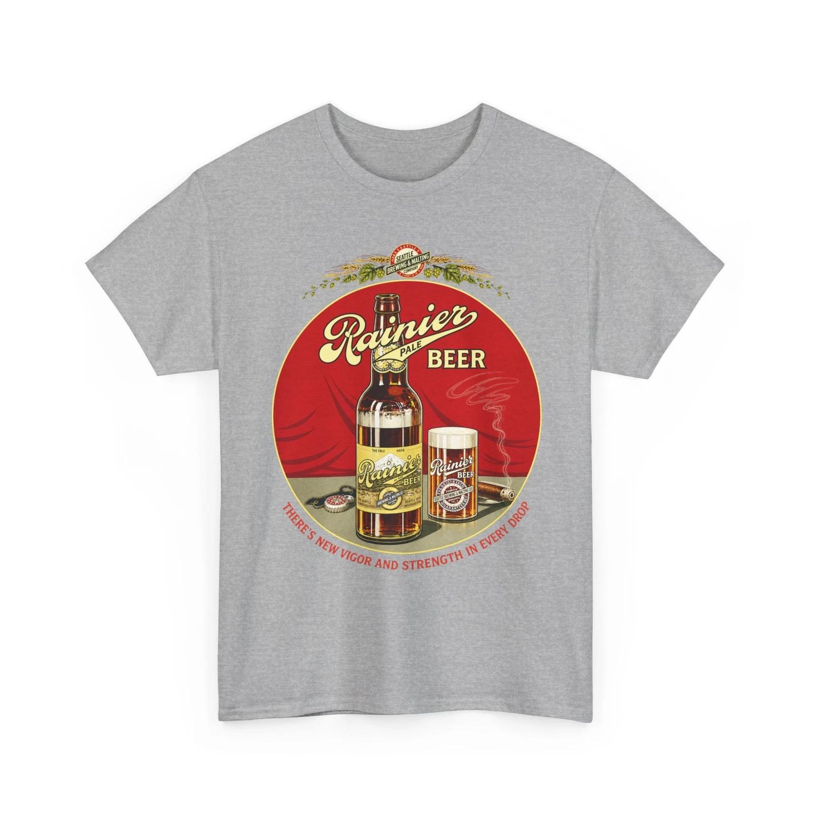 Rainier Pale Beer Vigor & Strength Seattle Brewing & Malting WA Retro T-Sirt XL