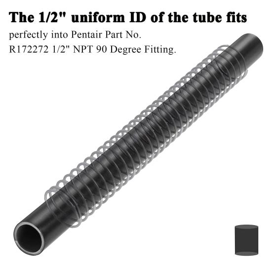 2Pcs Chlorinator Tube Flexible Easy To Bend Black Swimming Pool Bromine Feeder