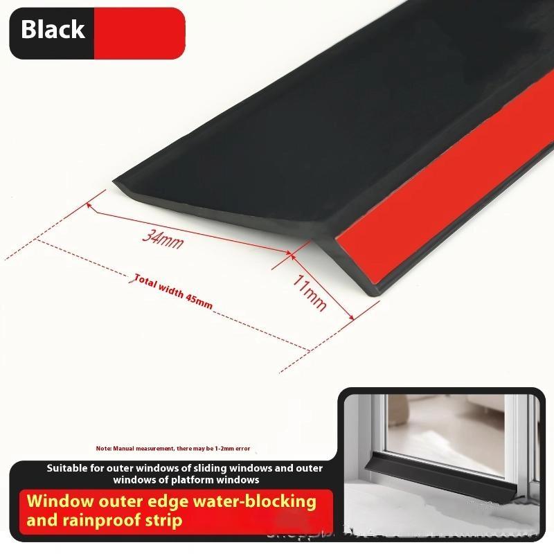 50cm Home Window Water Blocking Bar Sliding Window Rain Weatherstrip Balcony Insulation Windproof Sealing Strip Flashing Board