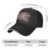 Perspective vanishing point geometric design (grey,red) Baseball Cap funny hat Horse Hat Designer Man Women's