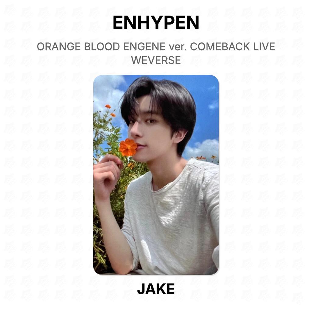 ENHYPEN ORANGE BLOOD ENGENE ver. COMEBACK LIVE WEVERSE Official Photocard