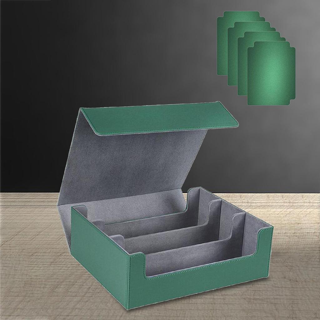 Card Deck Box PU Leather Display Magnetics Closure Durable Sleeved Cards Holder