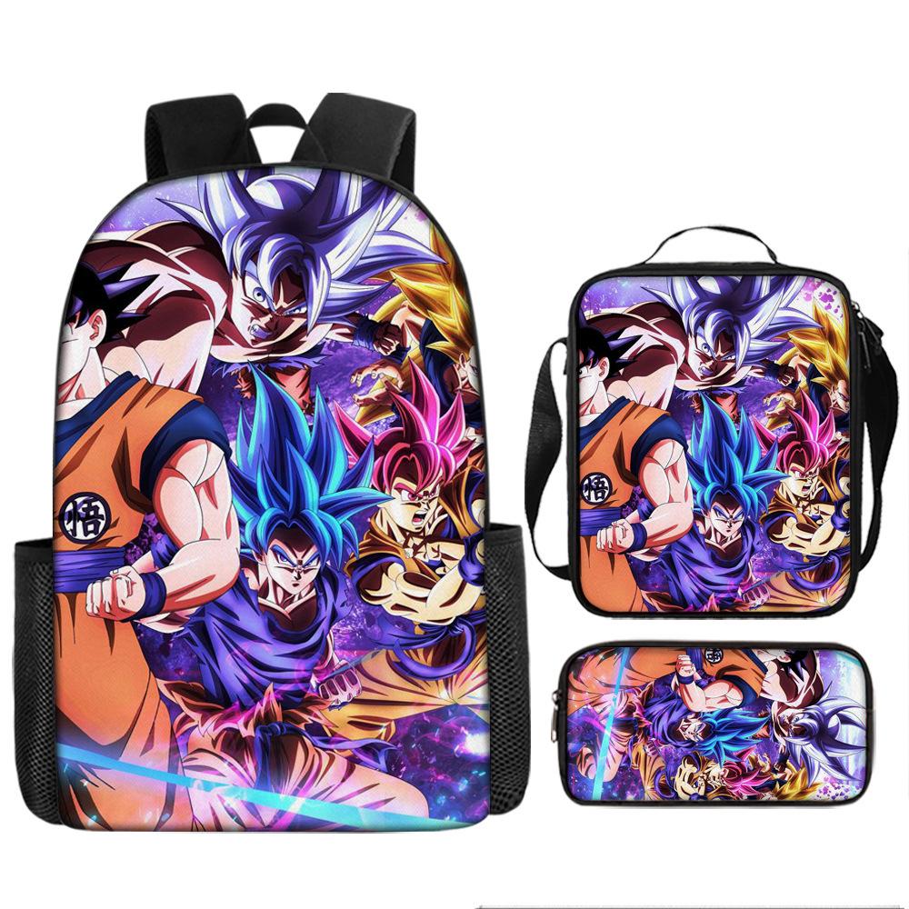 Dragon Ball Student School Bag Cartoon Dragon Ball Super Children'S Backpack, Satchel Pencil Case
