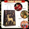 6pcs Bronzing Christmas Kraft Paper Bags Elk Snowflake Gold Black Paper Gift Bags Party Decor Christmas Tree Gift Packaging Bags