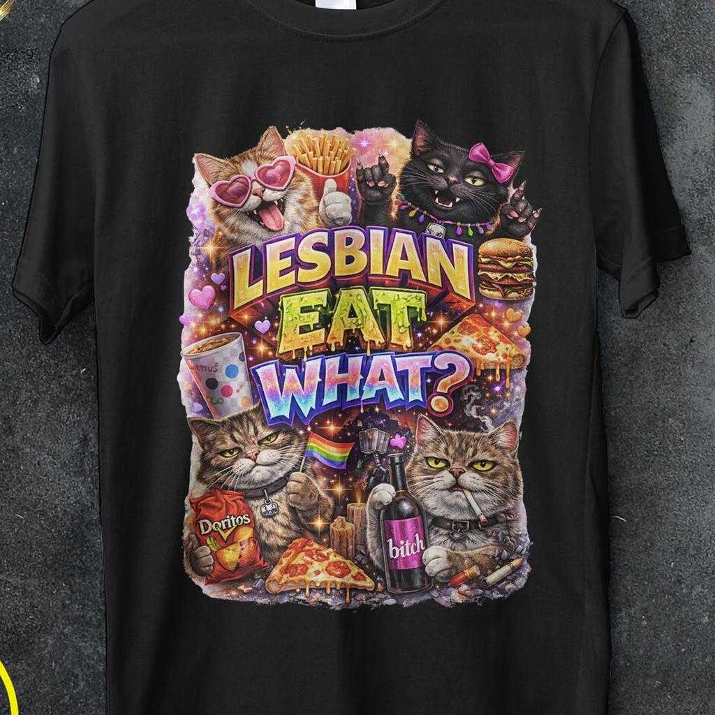 Lesben Essen Was, Katze T-Shirt, Gay Pride, Pride and Prejudice Geschenke, schmutzige Erwachsenen T-Shirts, Lesben Shirt, Grafik T-Shirt, Pride Shirt