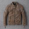 Genuine Cow Leather Motorcycle Jacket Men Real Cowhide Biker Coat Men's Riding Jackets With Protection Pockets Rider Clothing