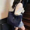 Soft waxy cloth bag Female students class shoulder bag Large capacity commuter handbag 2025 New nylon cloth tote bag