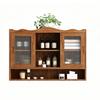 90CM Retro 2-türiger Schiebeschrank Drei Ebenen Stauraum, Geeignet für Badezimmer, Küchen, Esszimmer, Braun