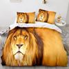 Animal Lion Bedding Set Cool Animal Bed Linen Home Decor Single Double Twin Size For Boys Girls Boys Adults Lion Duvet Cover Set