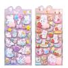 3D Plump Rabbit Animal Character PP Perfect for Decorating Sticker and Smartphone Cute Gift Ideas for Kids Stickers, 2-Pack, Squeeze-Style,