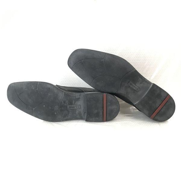 Germany Lloyd Leather Swirl Moccasin 10F 28.5 Black Dress Shoes Business(USED)