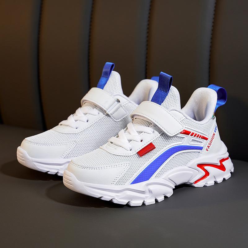 308 boys shoes 2025 summer new middle and large children's boys net shoes little white shoes students breathable net surface transportation