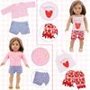 18 Pcs American 18 inch Doll Clothes,10 Sets Girl Doll Clothing and Accessories Outfits for 18 Inch Girl Doll,Including Dress,Shorts,Swimsuits (No
