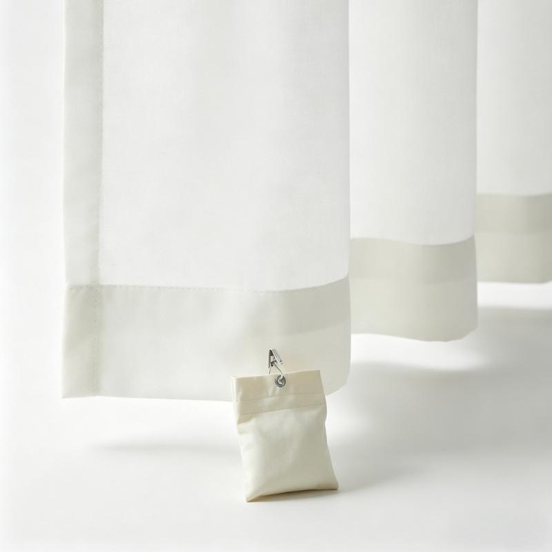 8PCS Curtain Weight Bags Outdoor Drapes Bottom Weighted Empty Sandbag with Metal Retainer Clips Set for Stability