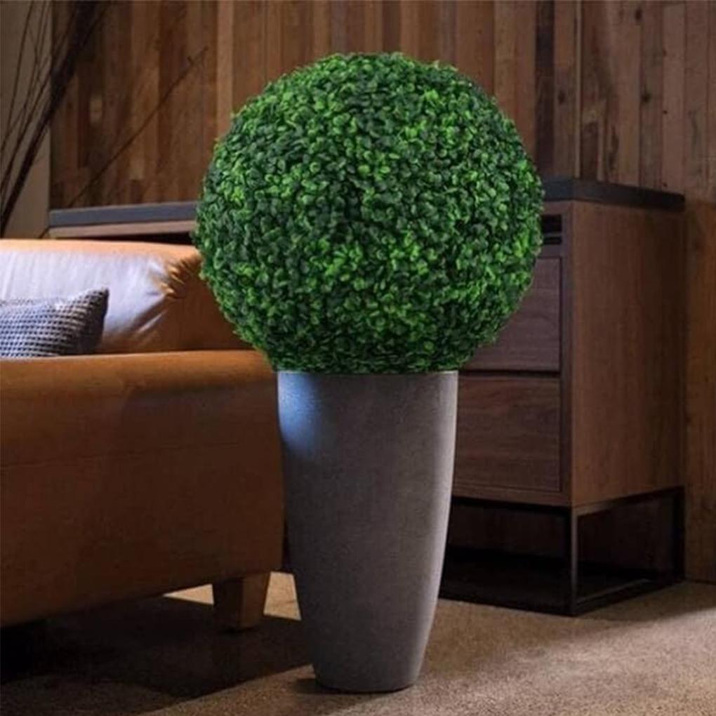 2piece Faux Plant Topiarys Balls For Office Home Garden Balcony Decoration Lifelike Hanging Boxwood