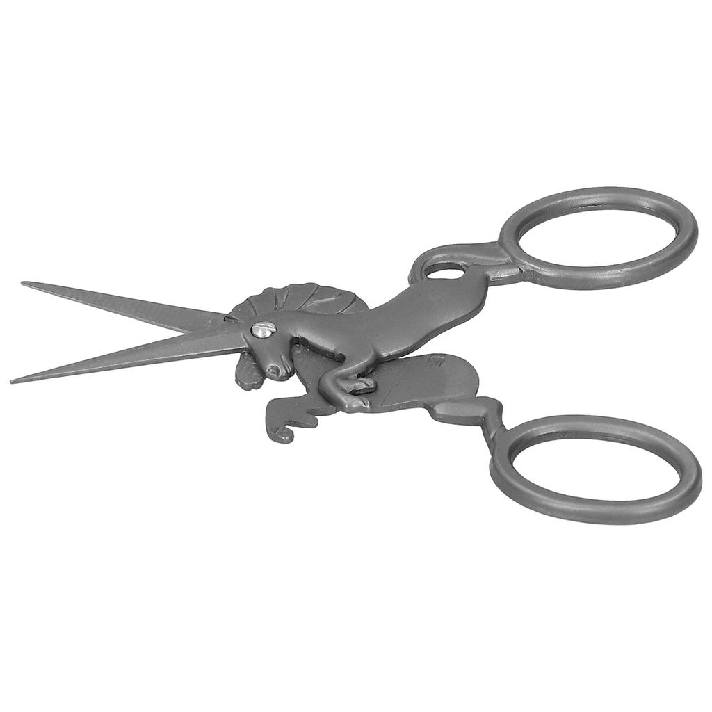 Sewing Work Scissors Retro Style DIY Embroidery Art Work Stainless Steel Craft CollectionGray