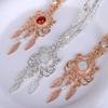 Vintage Hollow Geometry Flower Head Chain Hairbands Bride Hair Accessories Women Layered Tassel Headband Party Ornaments