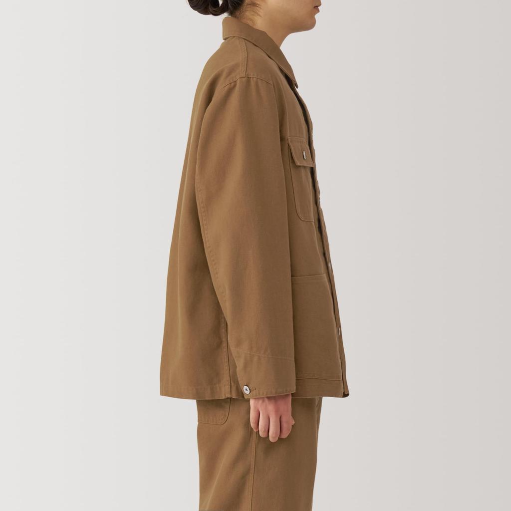 MUJI Kapok Blend Canvas Coverall Made from Tree Nuts AD0VBA4A Mustard L Men's Men's