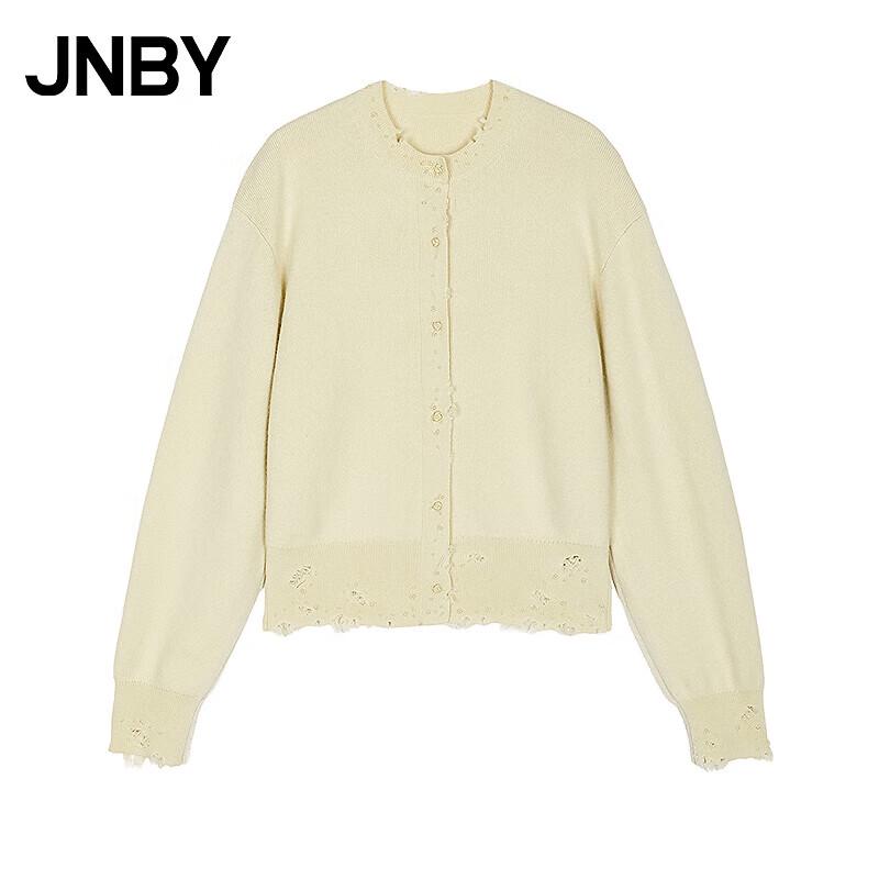 

JNBY 2025 Осень Свободный вязаный кардиган из шерсти и кашемира с открытой передней частью L