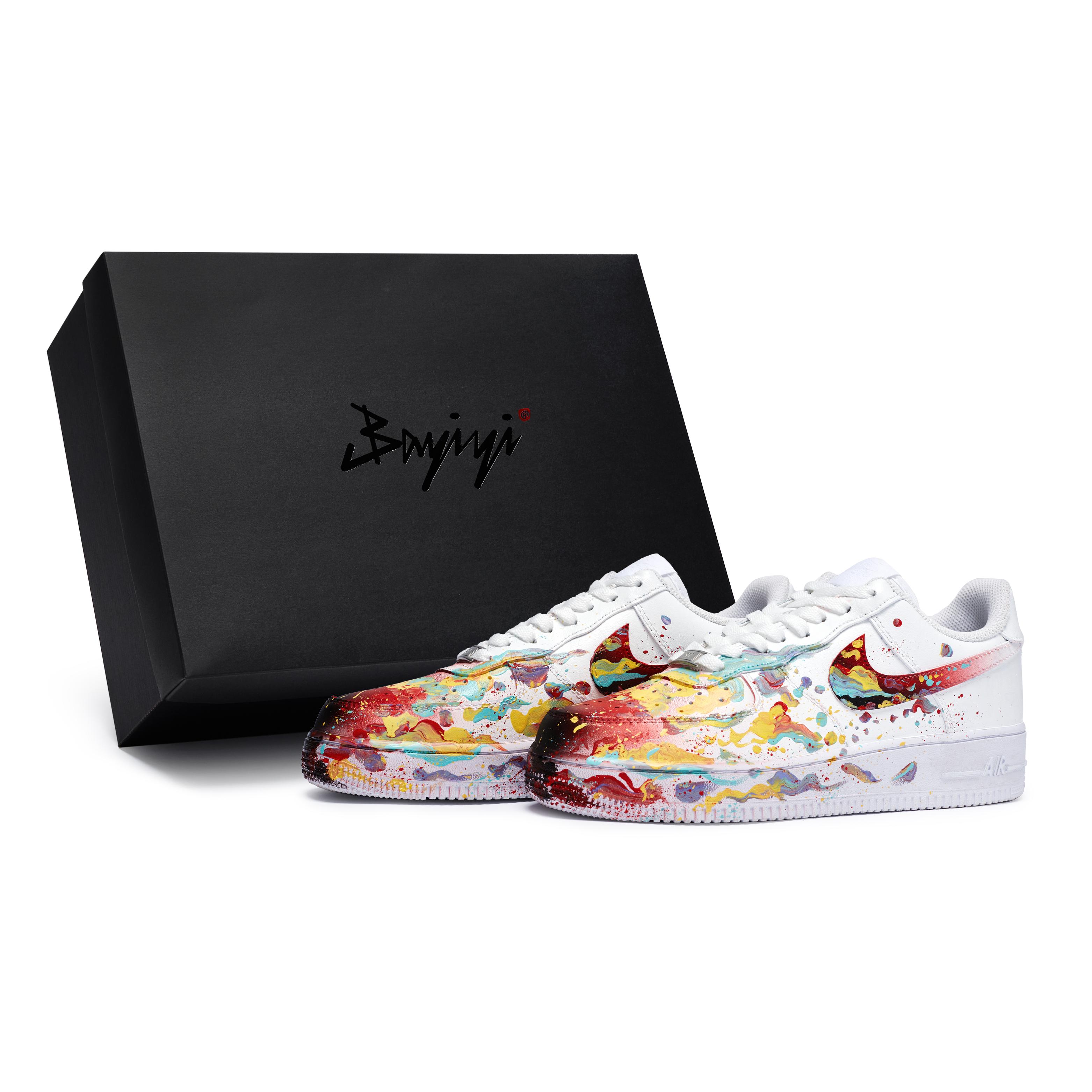 

Nike Air Force 1 Skateboard Shoes Men s Low Top White/Red/Cyan CW2288-111(Team80-S-BOX) 40