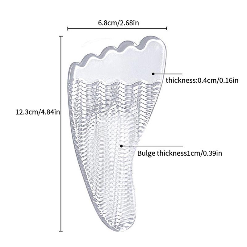 1 pár podložek do bot, vložky na přední část chodidla, polštářky, protiskluzové silikonové vložky, podložky pod chodidla