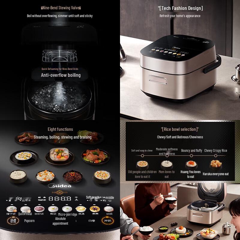 Midea IH Smart Multi-Function Rice Cooker CN plug (adapter included)