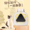 Katzenrucksack zum Ausgehen Tragbar Doppelschulter-Katzenbeutel Haustier-Schulranzen Transparent Große Kapazität Sommer Atmungsaktiv Hundetaschen