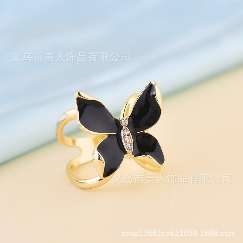 

New Silk Scarf Buckle Dripping Oil Butterfly Square Multi Functional Ring Clothing Corner Shawl Waist Collection Artifact чёрный
