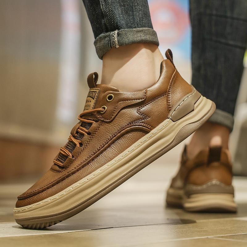 Tênis Masculino Couro Sapatos Casuais