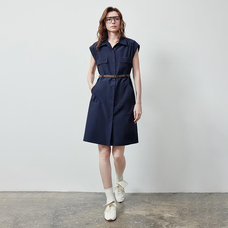 Chuyu 2026 Summer Urban Workwear Style Sleeveless Midi Dress