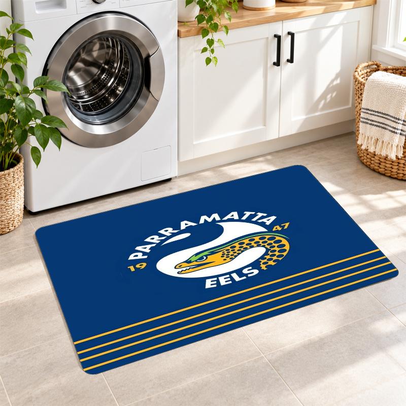 Flannel Kitchen Mat Parramatta Eels Soft Area Rug Non Slip Floor Carpet Home Decoration