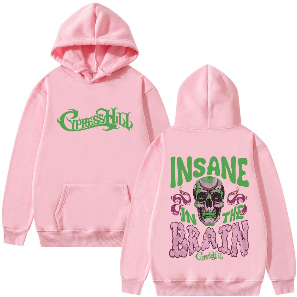 Rapper Cypress Hill Black Sunday Insane in The Brain Hoodie Skelett-Print Trainingsanzug Herren Damen Mode Übergroße Hoodies