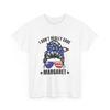 I Don't Really Care Margaret Shirt Messy Bun Woman USA Flag Sunglasses T-shirt