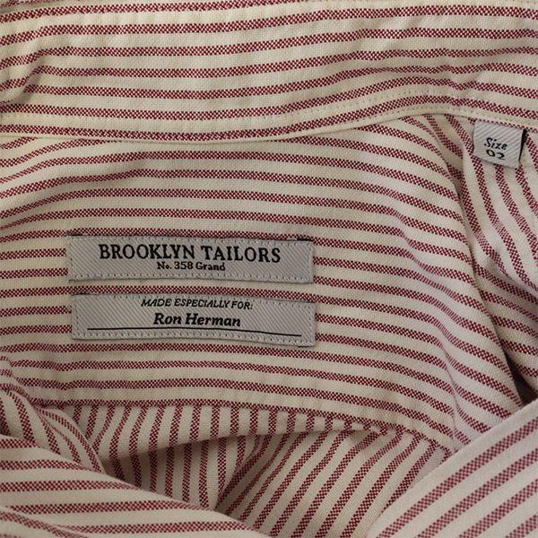 Ron Herman Brooklyn Taylors Collaboration Stripe Long Sleeve Button Down Shirt Women Used