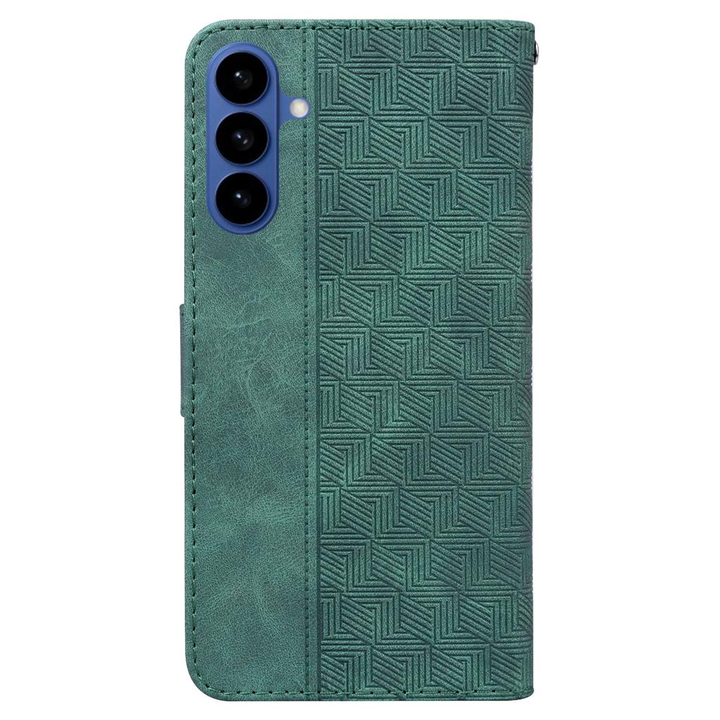 For Samsung Galaxy S26/S26 Pro Case Geometry Pattern Leather Wallet Phone Cover with Wrist Strap
