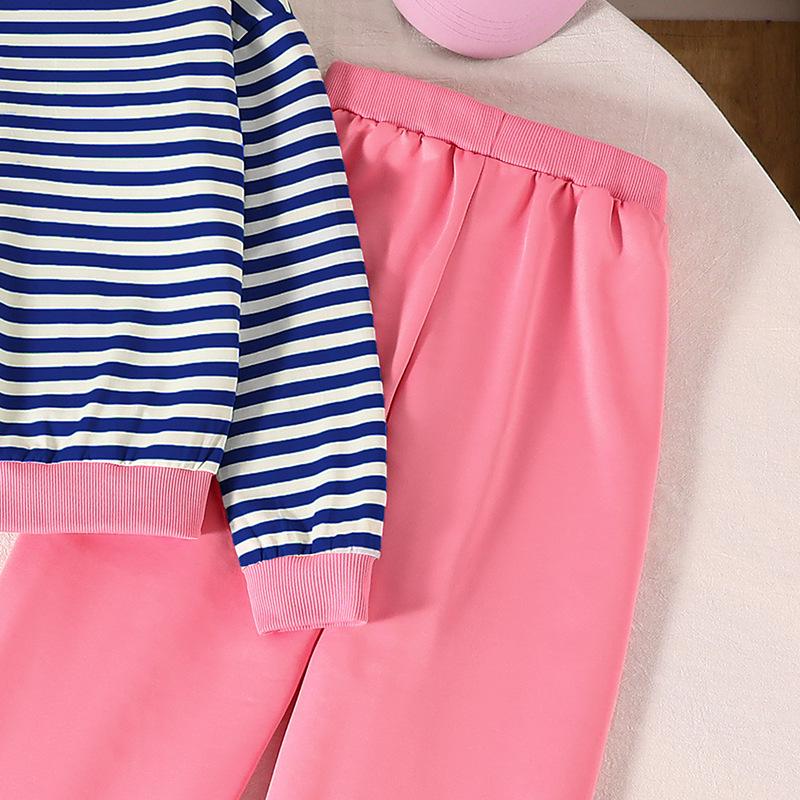Kids' Striped Hoodie & Wide-Leg Pants Set - Spring Fashion for Boys & Girls
